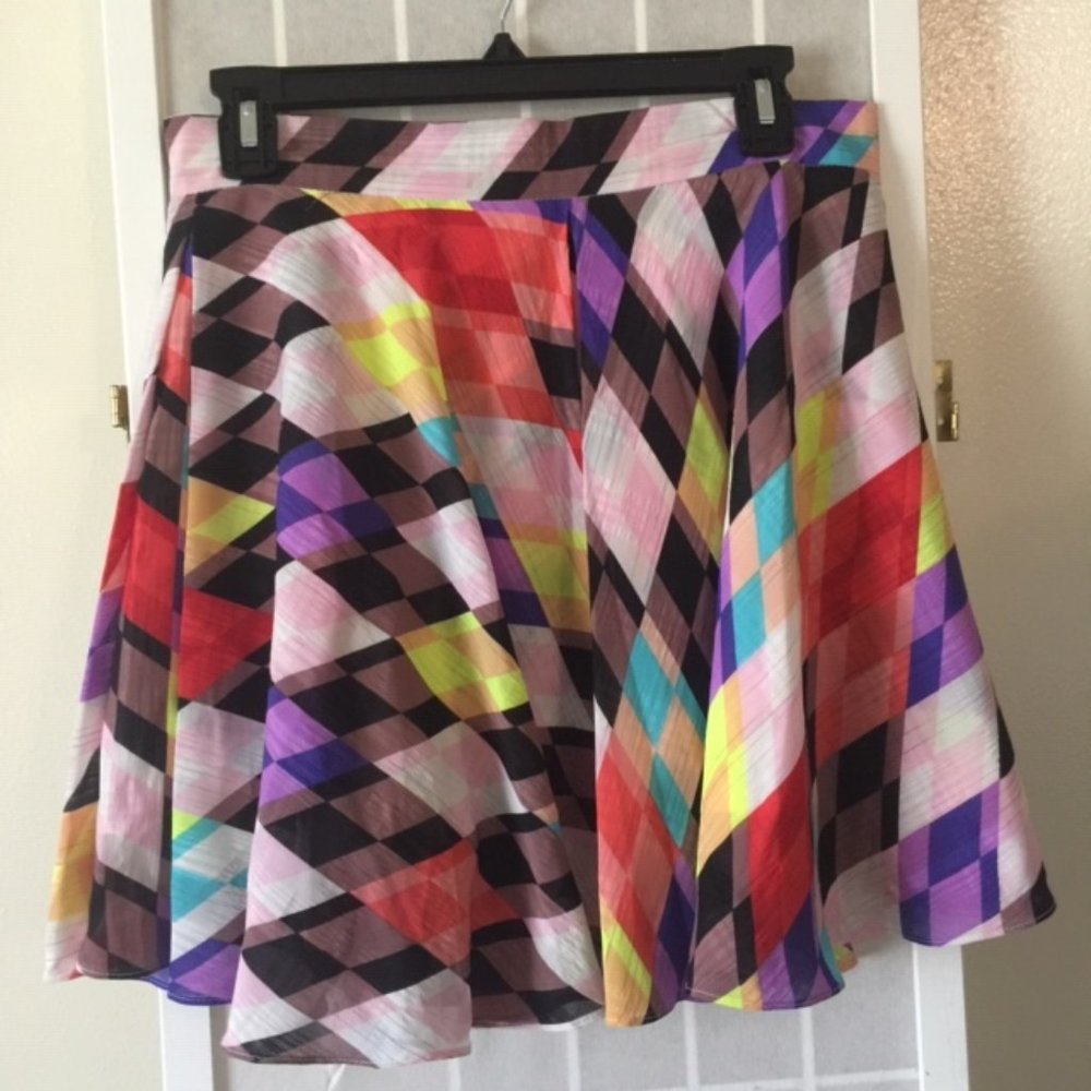 Summer Multi color Pleated skirt